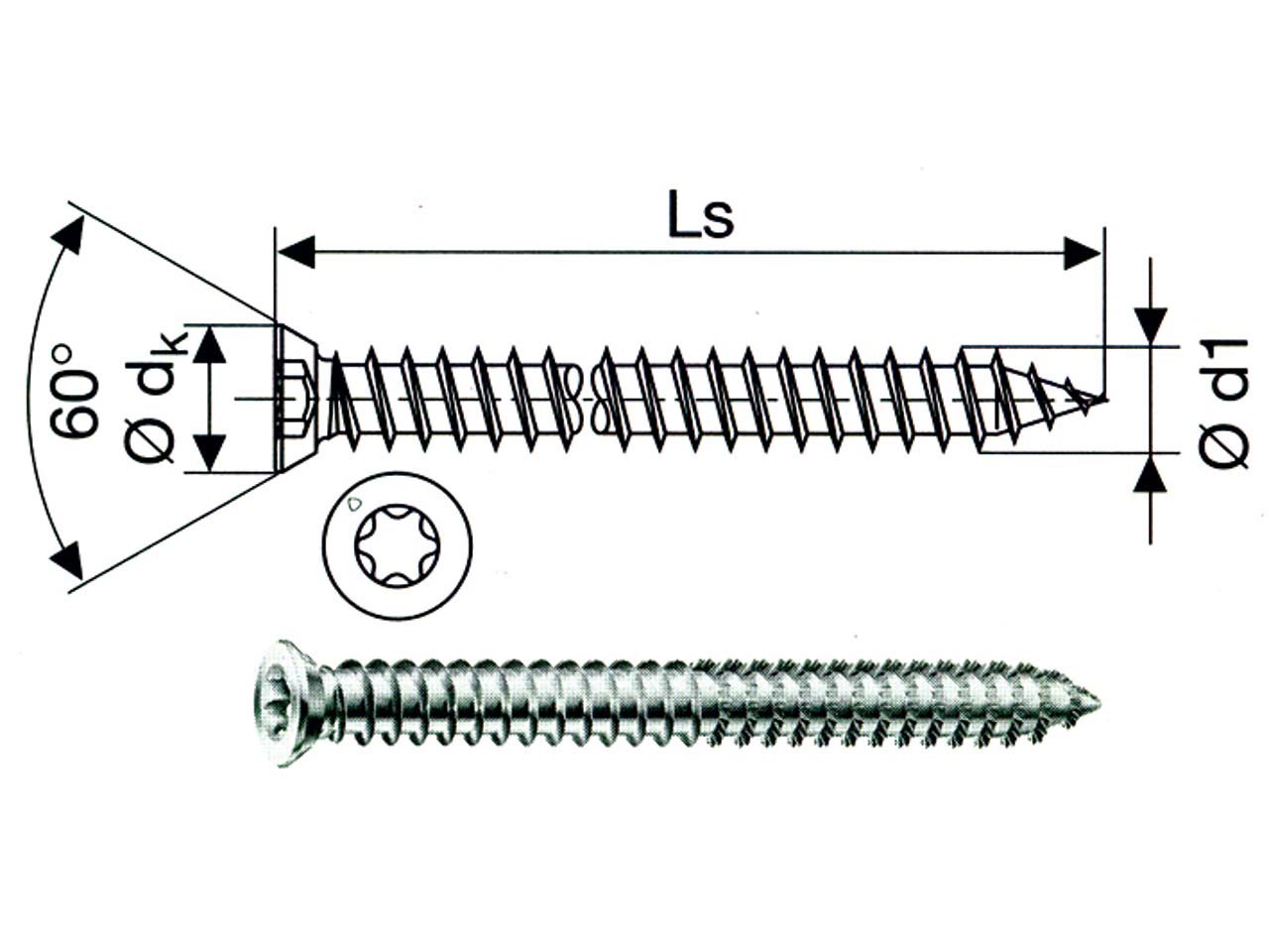 TIRAFONDO CABEZA PLANA T_STAR ROSCA COMPLETA SPAX TORX