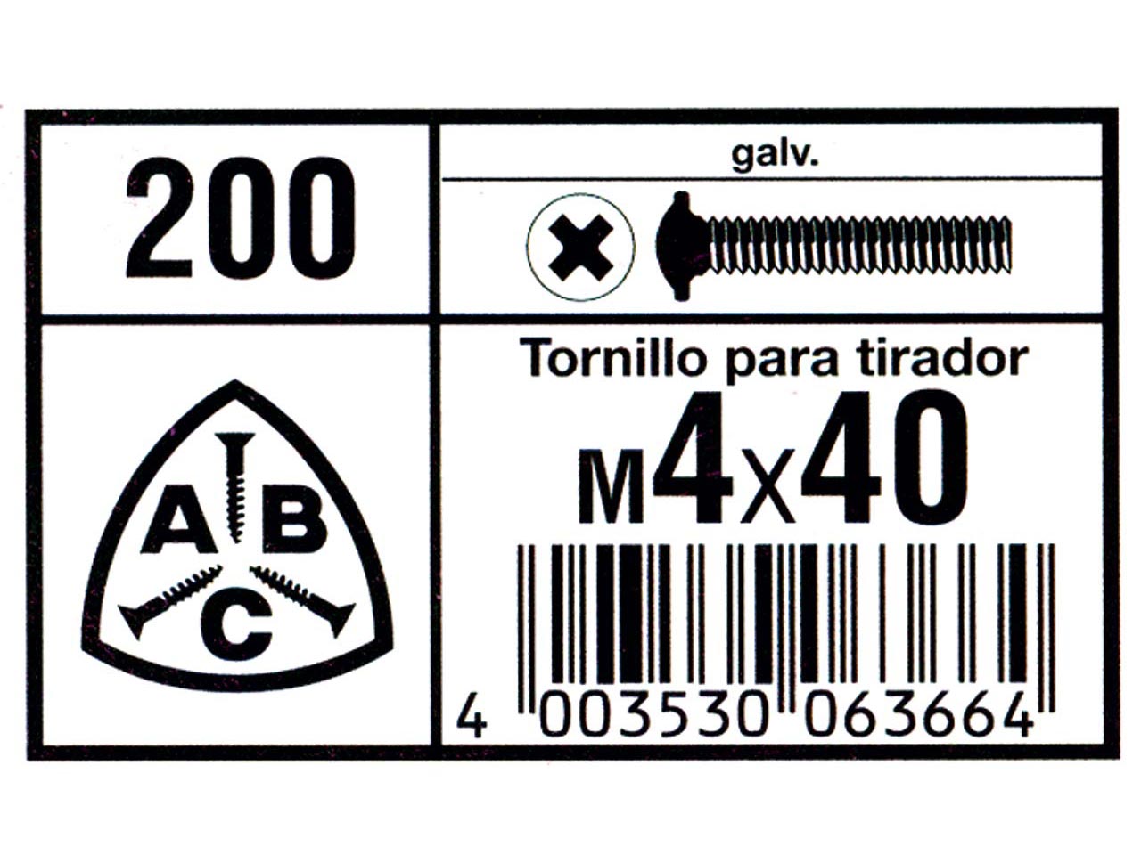 TORNILLO PARA TIRADOR SPAX PHILLIPS