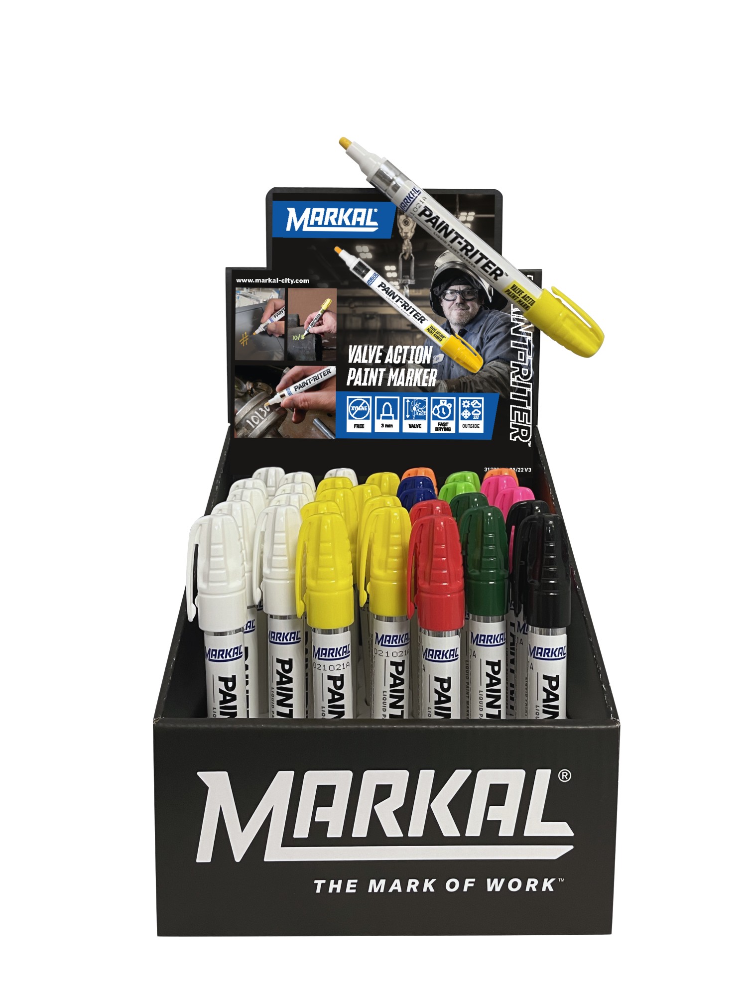 PAINT-RITER VALVE ACTION EXPOSITOR 32 MARCADORES