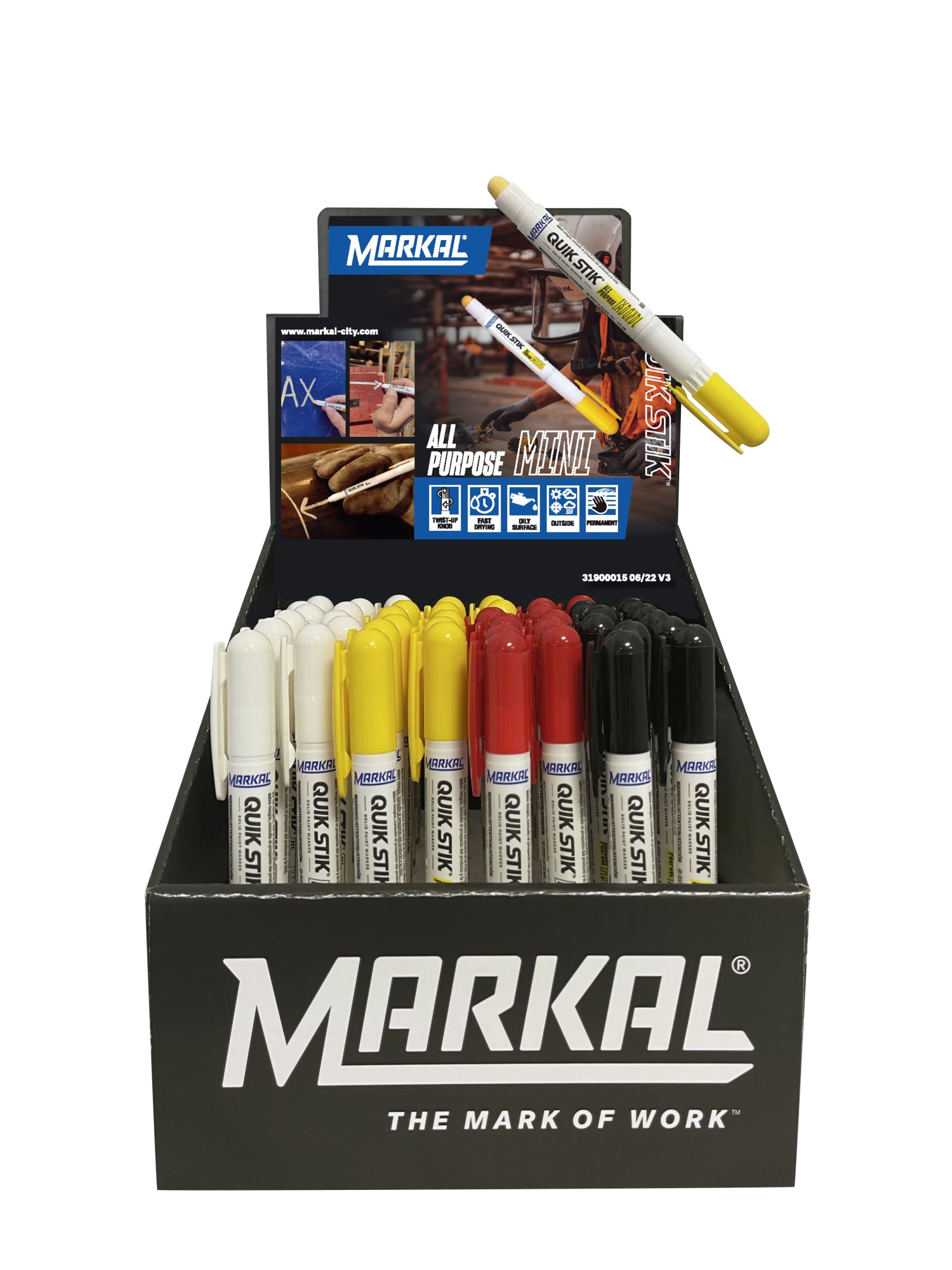 QUIK STIK MINI MARKER EXPOSITOR 44 MARCADORES