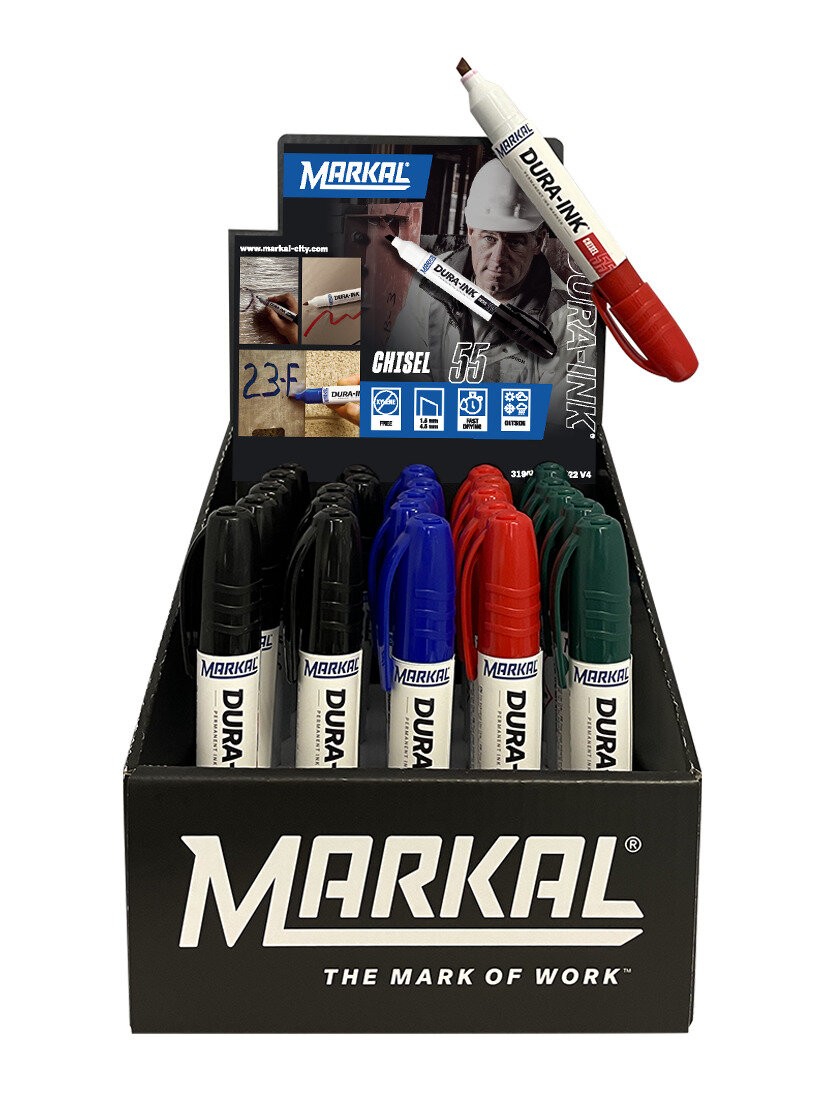 DURA-INK CHISEL 55 EXPOSITOR 32 MARCADORES