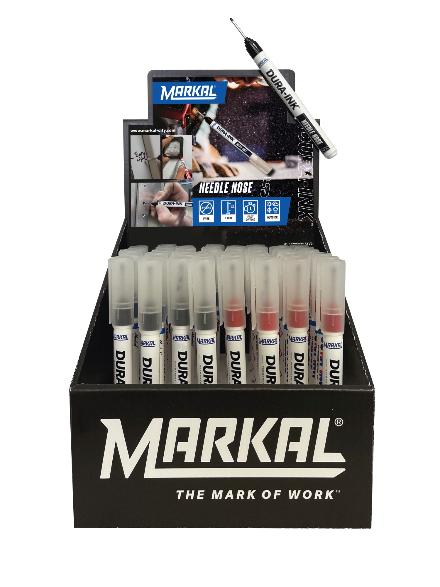 DURA-INK NEEDLE NOSE 5 EXPOSITOR 44 MARCADORES