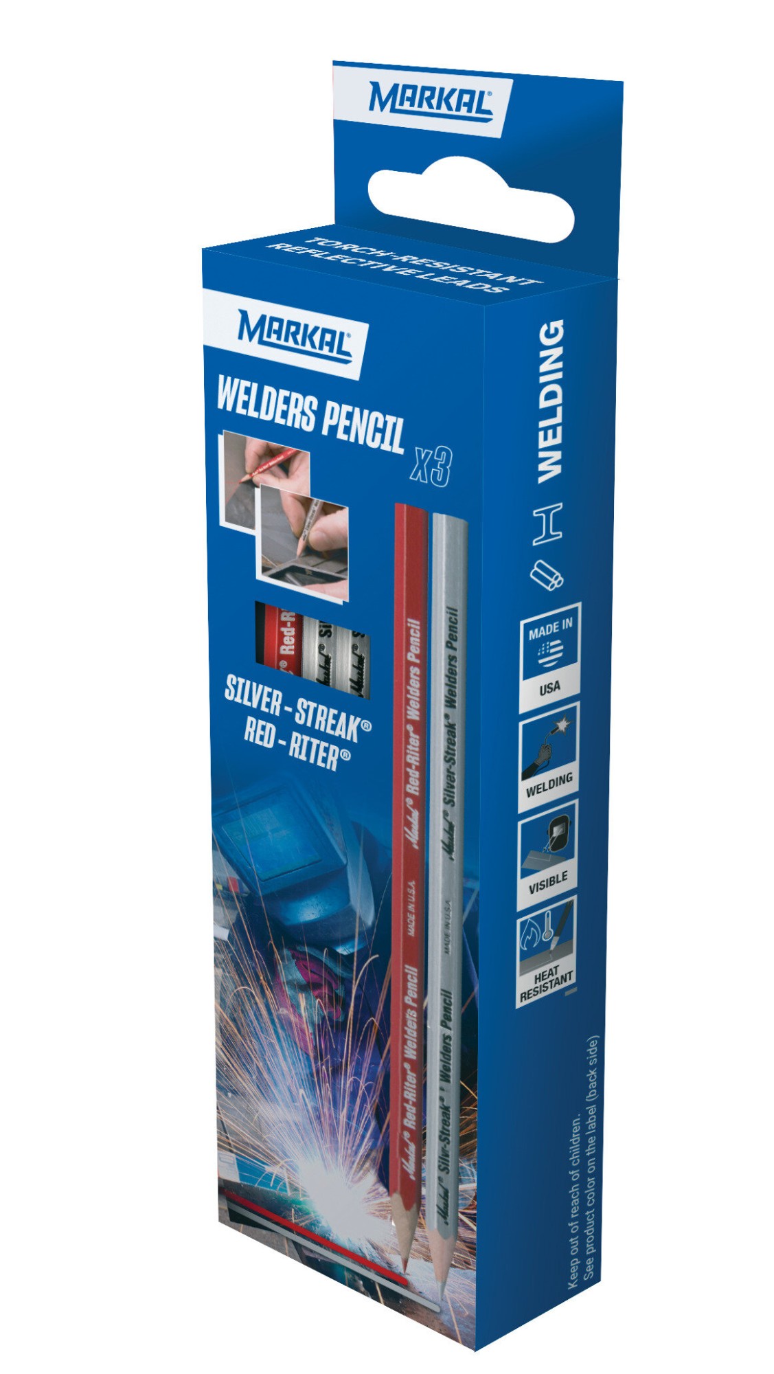 WELDER PENCILS RETAIL PACK (2 PLATA 1 ROJO)