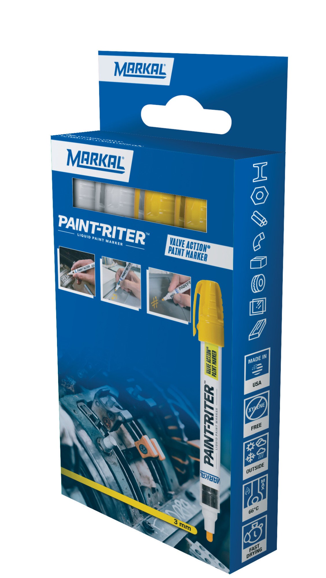 PAINT-RITER VALVE ACTION RETAIL PACK (2 BLANCO 2 AMARILLO)
