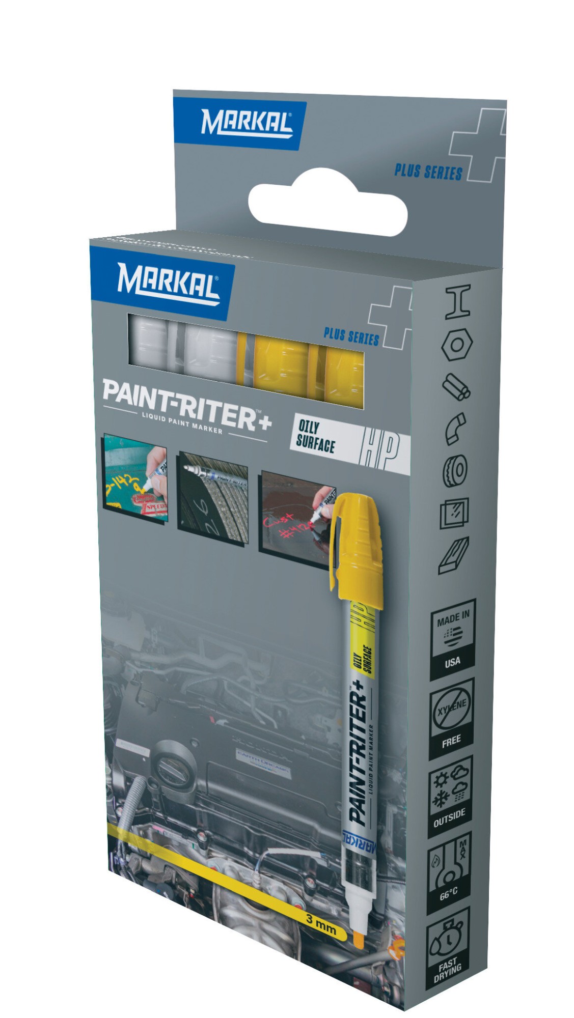 PAINT-RITER+ OILY SURFACE RETAIL PACK (2 BLANCO 2 AMARILLO)