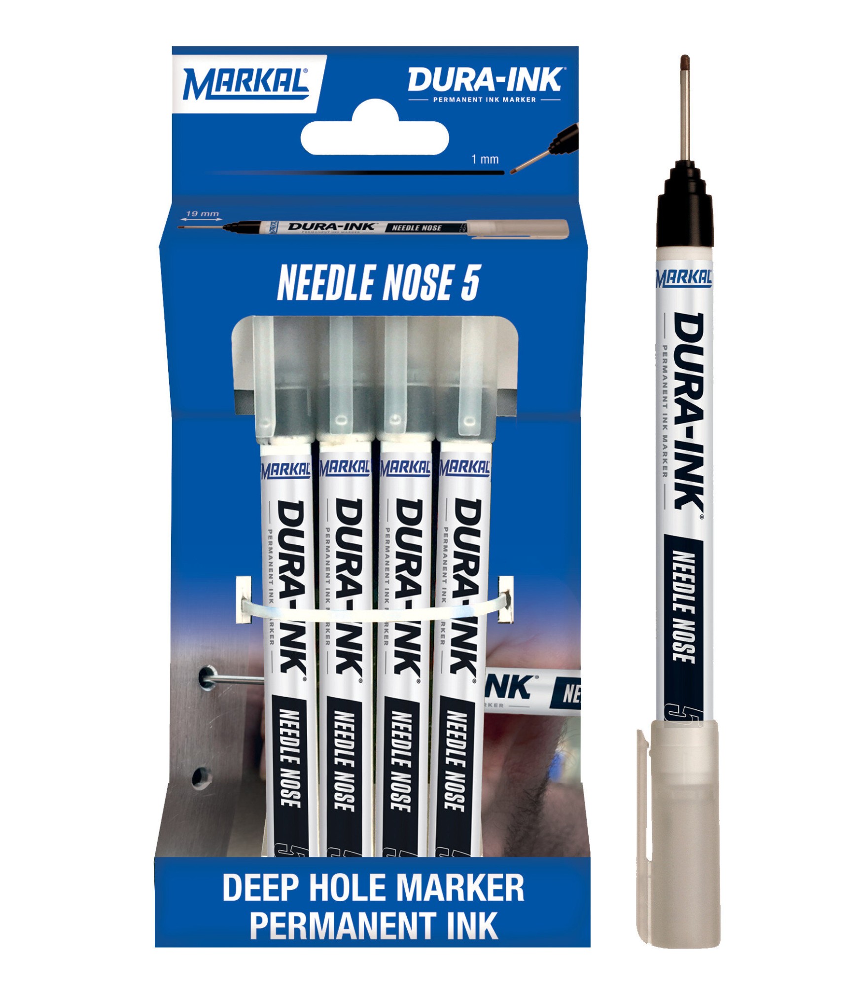 DURA-INK NEEDLE NOSE 5 RETAIL PACK (4 NEGRO)