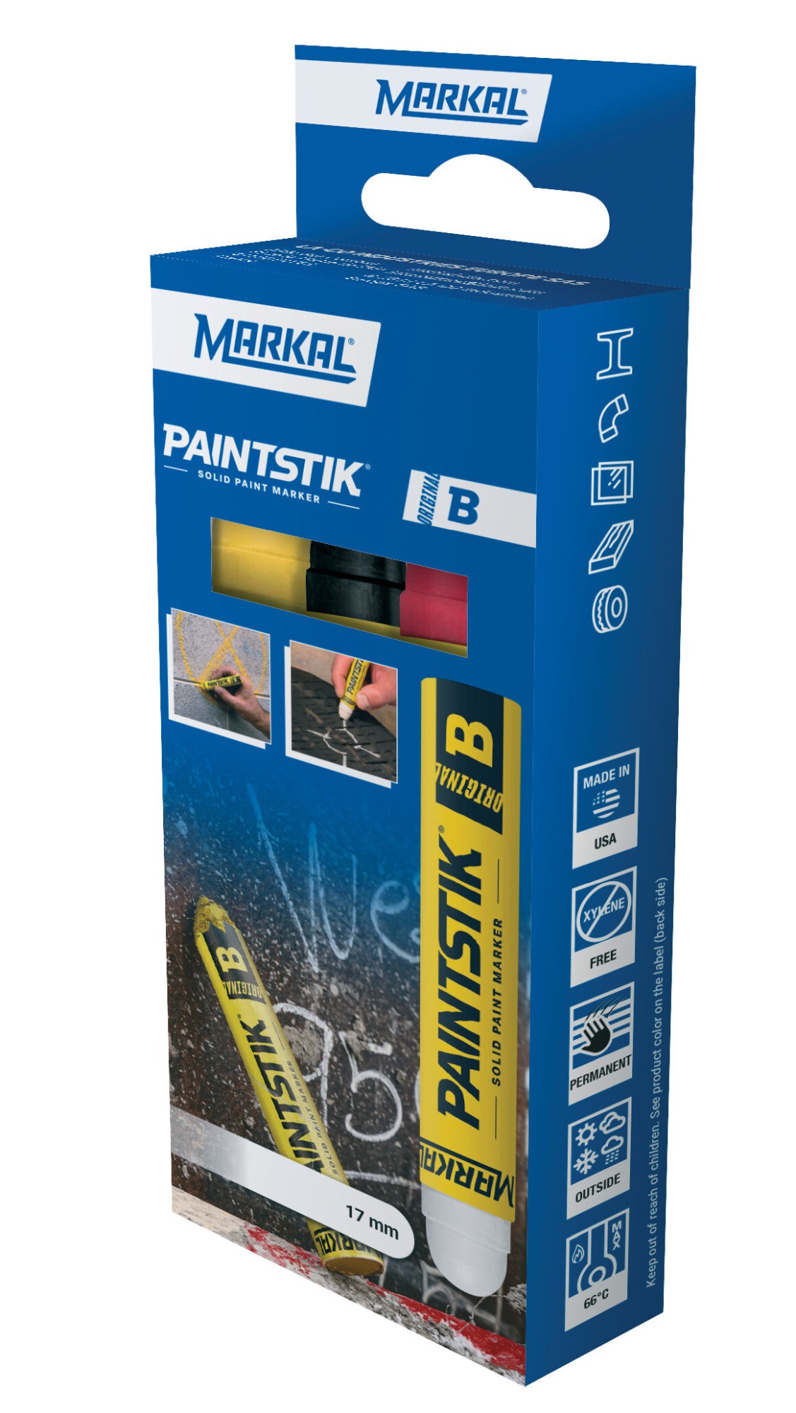 PAINTSTIK ORIGINAL B RETAIL PACK (1 AMARILLO 1 NEGRO 1 ROJO)