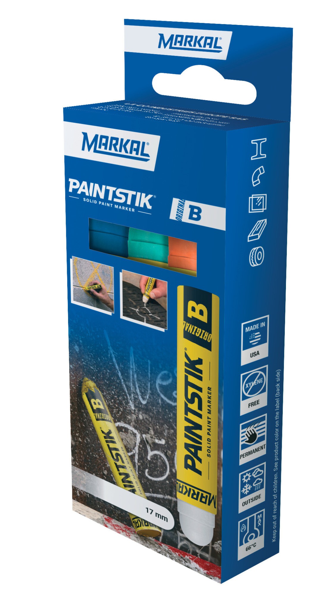 PAINTSTIK ORIGINAL B RETAIL PACK (1 VERDE 1 AZUL 1 NARANJA)