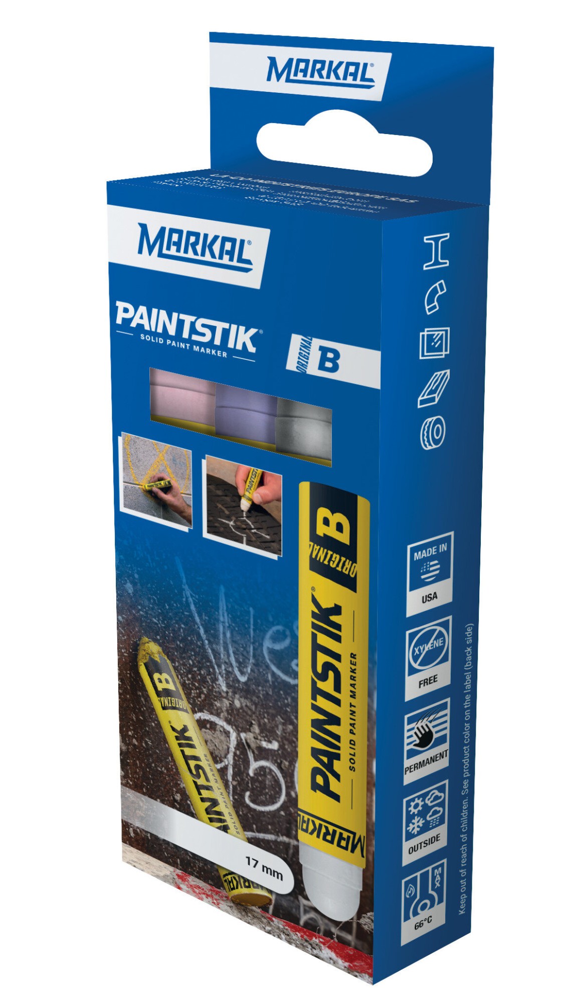 PAINTSTIK ORIGINAL B RETAIL PACK (1 ROSA 1 PURPURA 1 PLATA)