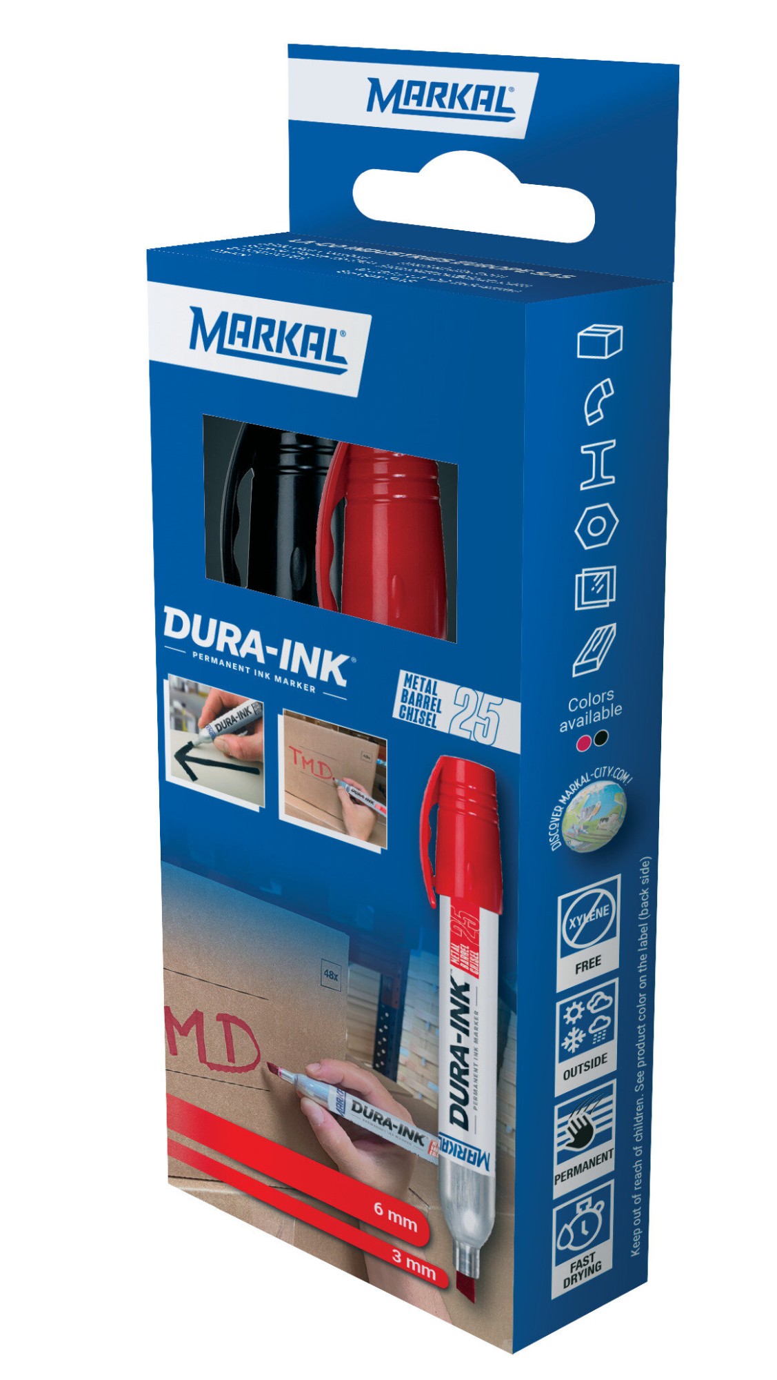 DURA-INK 25 RETAIL PACK (1 NEGRO 1 ROJO)