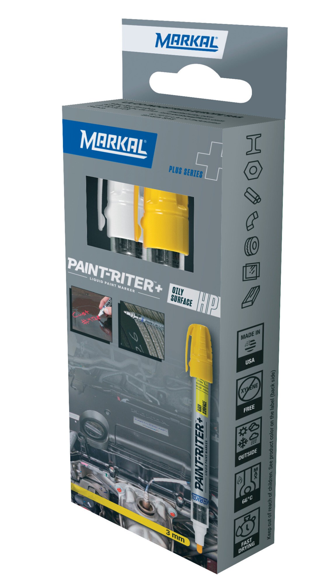 PAINT-RITER+ OILY SURFACE RETAIL PACK (1 BLANCO 1 AMARILLO)