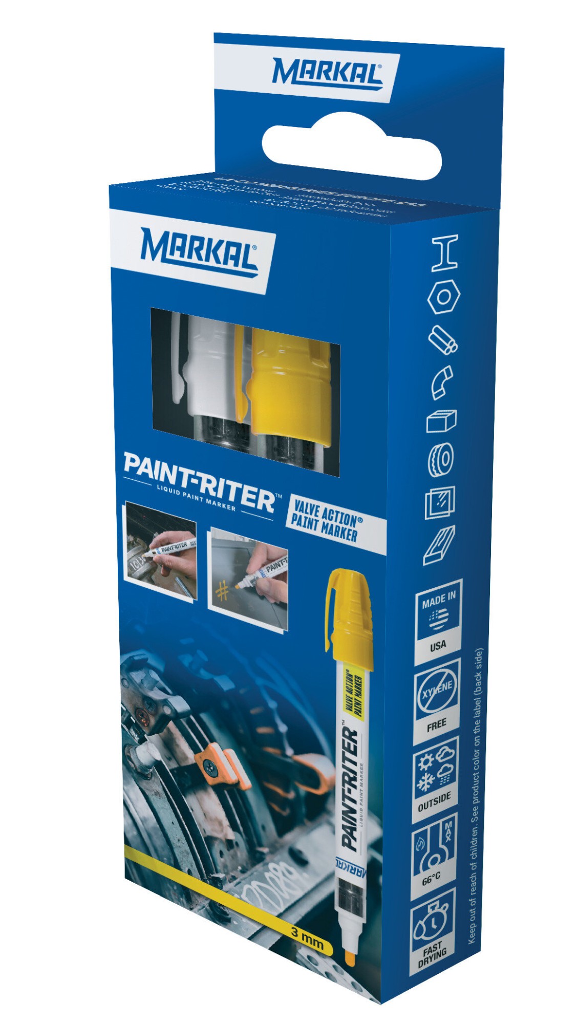PAINT-RITER VALVE ACTION RETAIL PACK (1 BLANCO 1 AMARILLO)