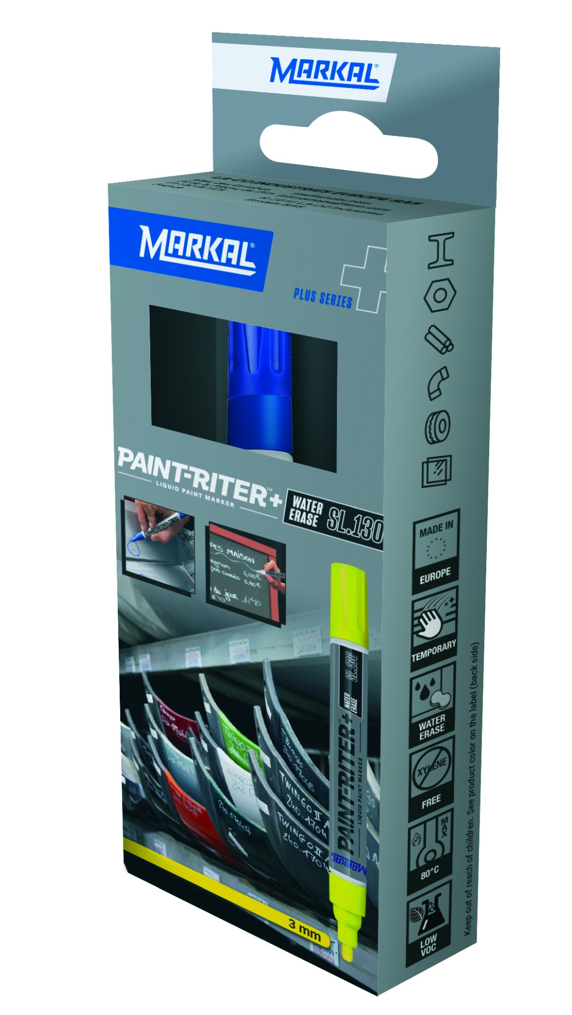 PAINT-RITER+ WATER ERASE SL130 RETAIL PACK (1 AZUL)