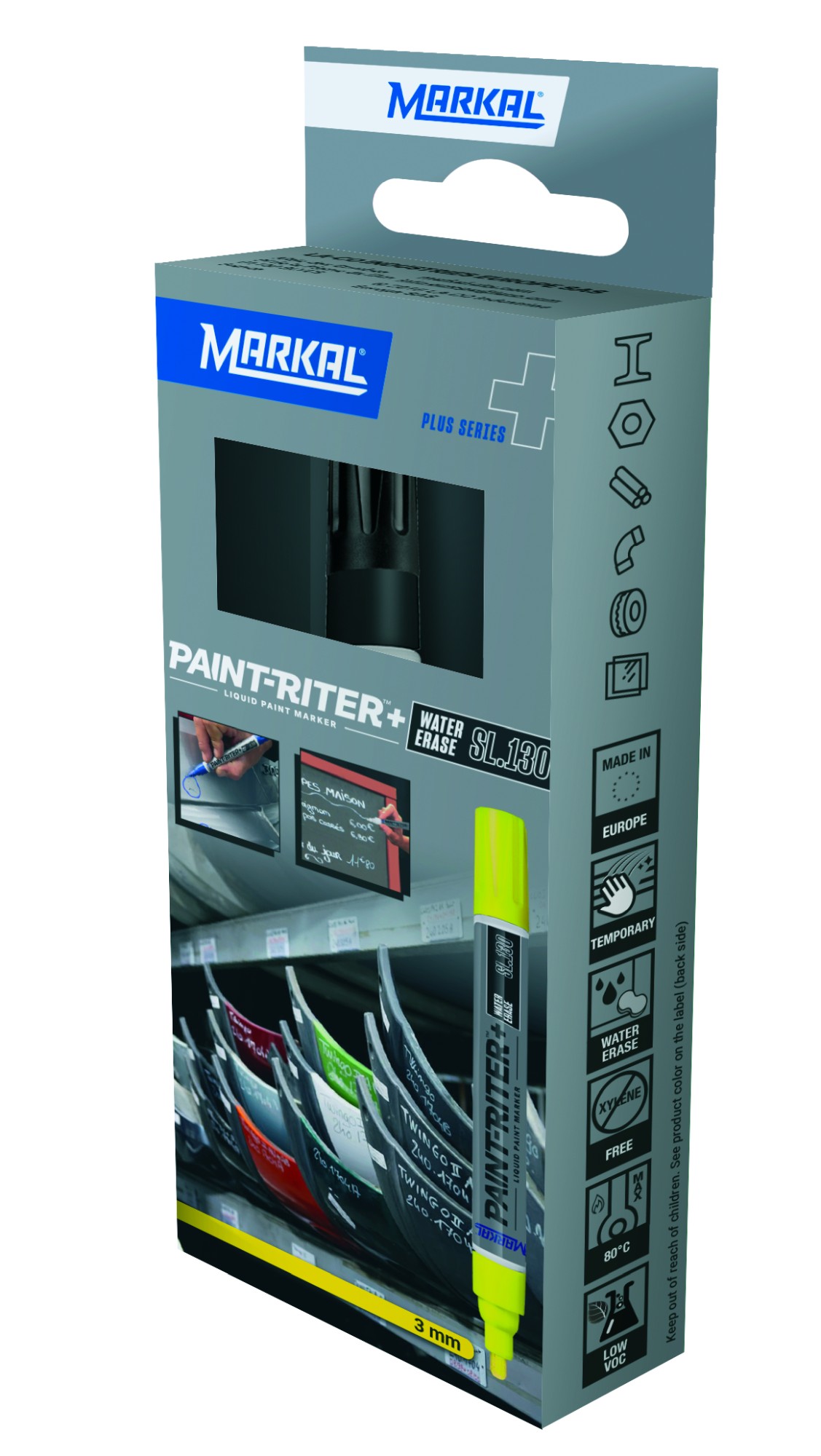 PAINT-RITER+ WATER ERASE SL130 RETAIL PACK (1 NEGRO)