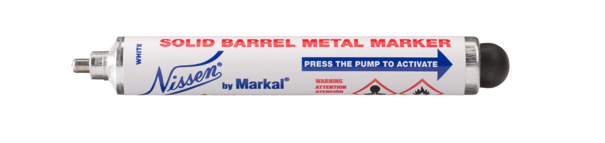 SOLID METAL BARREL MARKER BLANCO