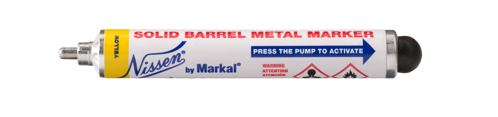 SOLID METAL BARREL MARKER AMARILLO
