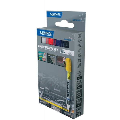 PAINT-RITER+ OILY SURFACE RETAIL PACK (1 BLANCO 1 ROJO 1 AZUL 1 NEGRO)