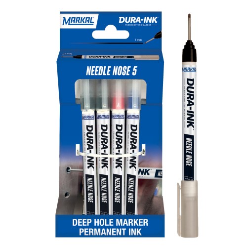 DURA-INK NEEDLE NOSE 5 RETAIL PACK (2 NEGRO 1 ROJO 1 AZUL)