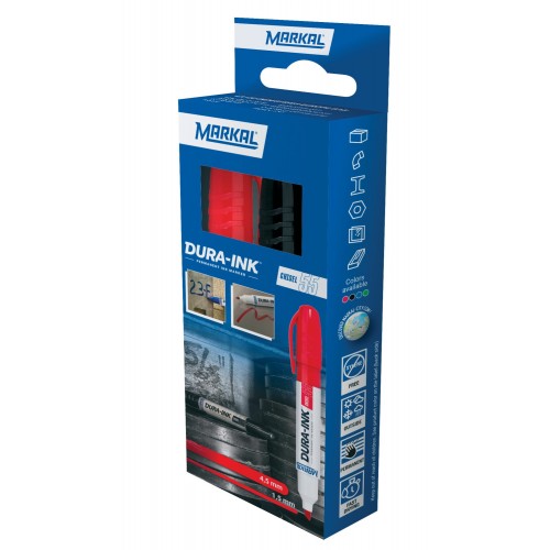 DURA-INK CHISEL 55 RETAIL PACK (1 NEGRO 1 ROJO)