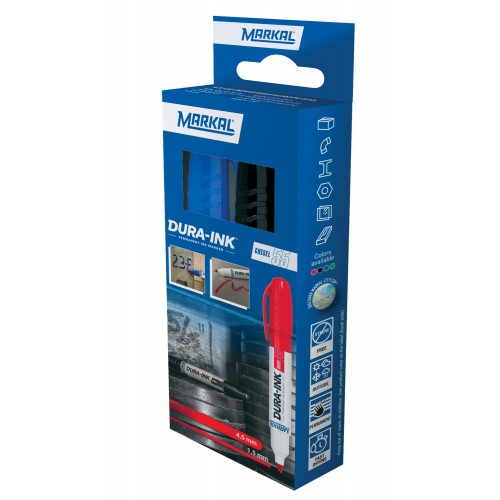 DURA-INK CHISEL 55 RETAIL PACK (1 NEGRO 1 AZUL)