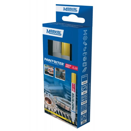 PAINT-RITER INDUSTRY MARKER SL100 RETAIL PACK (1 BLANCO 1 AMARILLO)