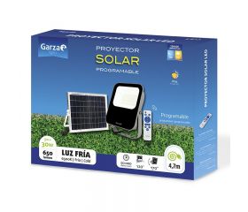 Foco Solar con Sensor Crepuscular GARZA Led con mando 30W , 650 lúmenes, 6500K