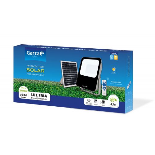 Miniatura Foco Solar con Sensor Crepuscular GARZA Led con mando