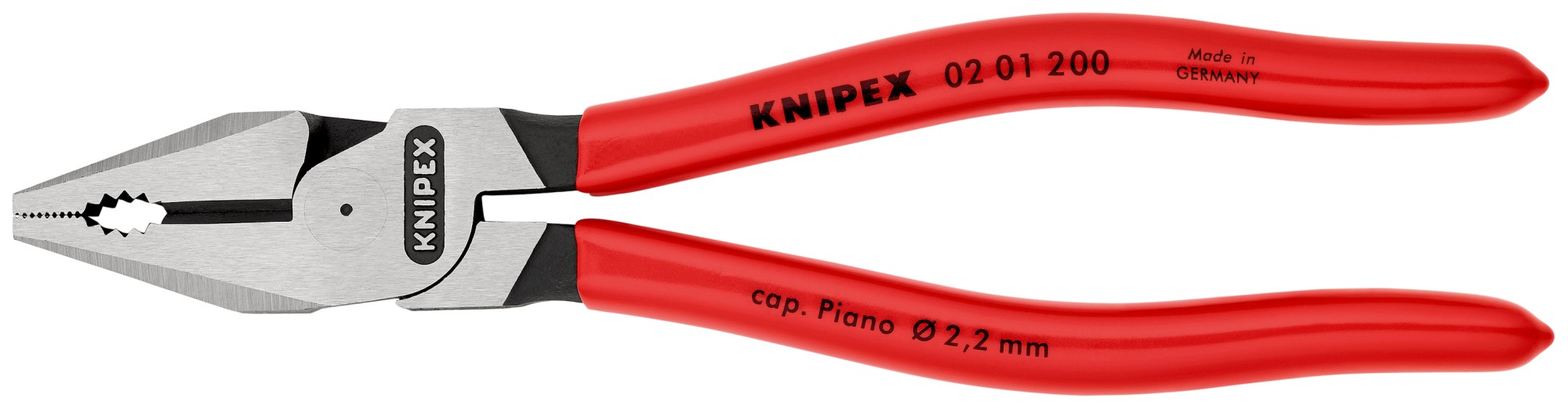 Knipex Alicate universal de fuerza con mangos recubiertos de plástico 200 mm