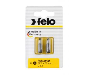 Felo Blister 2 puntas atornillador Pozidriv (PZ) Industry C6,3x25mm.