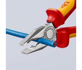 Knipex Alicate universal con mangos bicomponentes aislados 180 mm