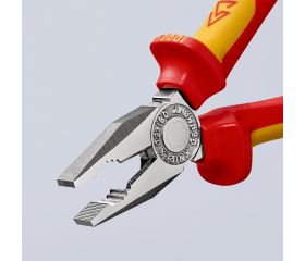 Knipex Alicate universal con mangos bicomponentes aislados 180 mm