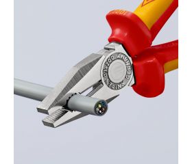 Knipex Alicate universal con mangos bicomponentes aislados 200 mm