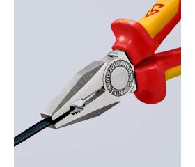 Knipex Alicate universal con mangos bicomponentes aislados 200 mm
