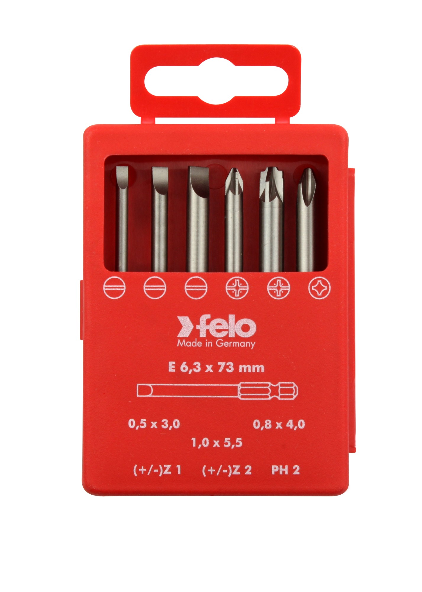 Felo Juego de puntas PROFI E6,3X73mm. 6-pcs. SL/Z/PH