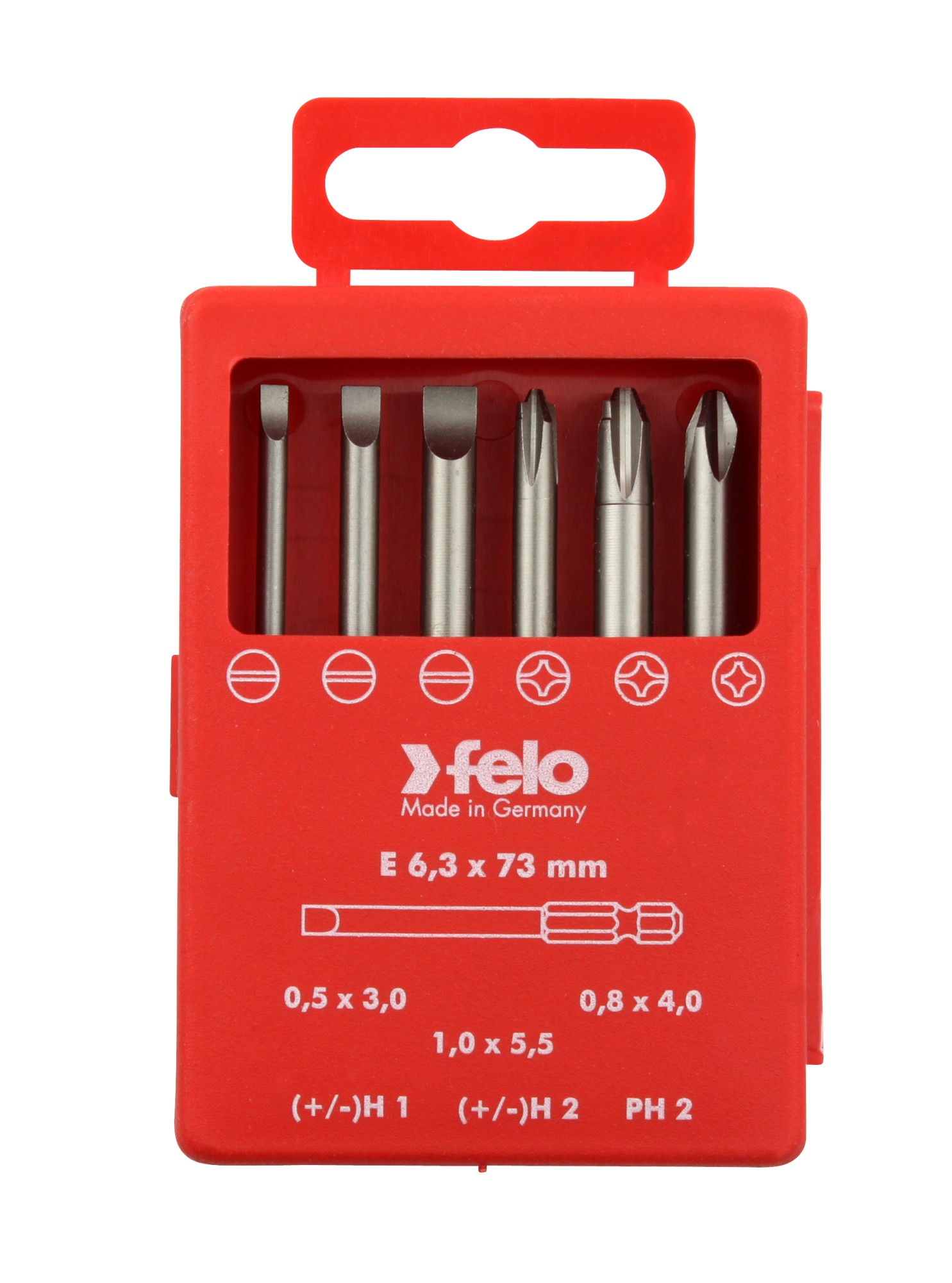 Felo Juego de puntas PROFI E6,3X73mm. 6-pcs. SL/H/PH