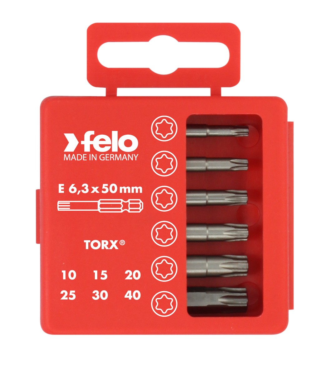Felo Juego de puntas PROFI E6,3X50mm. 6-pcs. TORX®