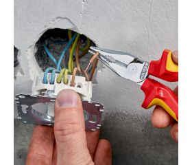 Knipex Alicate universal compactos en punta con mangos bicomponentes aislados 145 mm