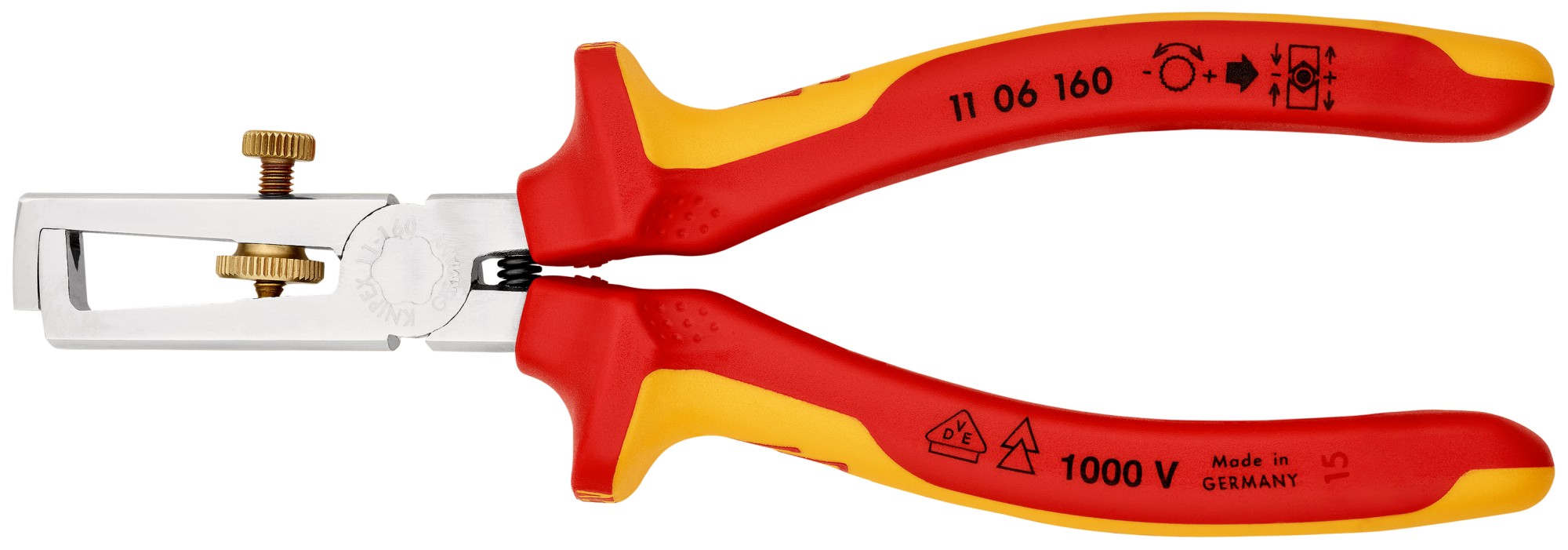 Knipex Pelacables universal con mangos bicomponentes aislados 160 mm
