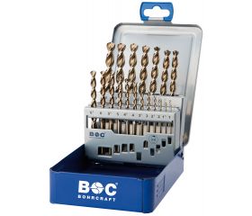Bohrcraft Juego brocas rectificadas Profi Plus HSS-E Co8 DIN 338 tipo H-ND Split Point KE 10 Co8
