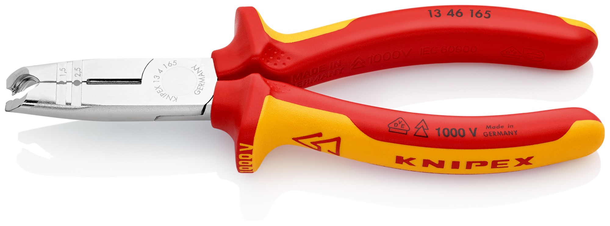 Knipex Alicate pelacables multifunción con mangos bicomponentes aislados 165 mm