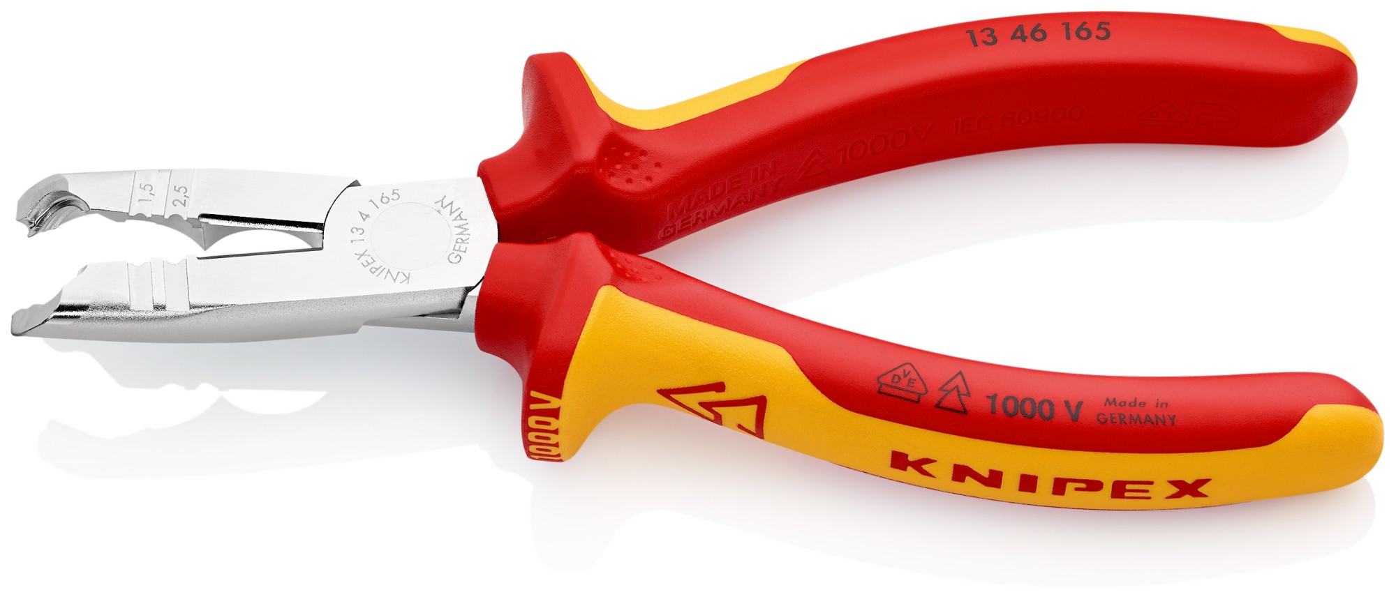 Knipex Alicate pelacables multifunción con mangos bicomponentes aislados 165 mm