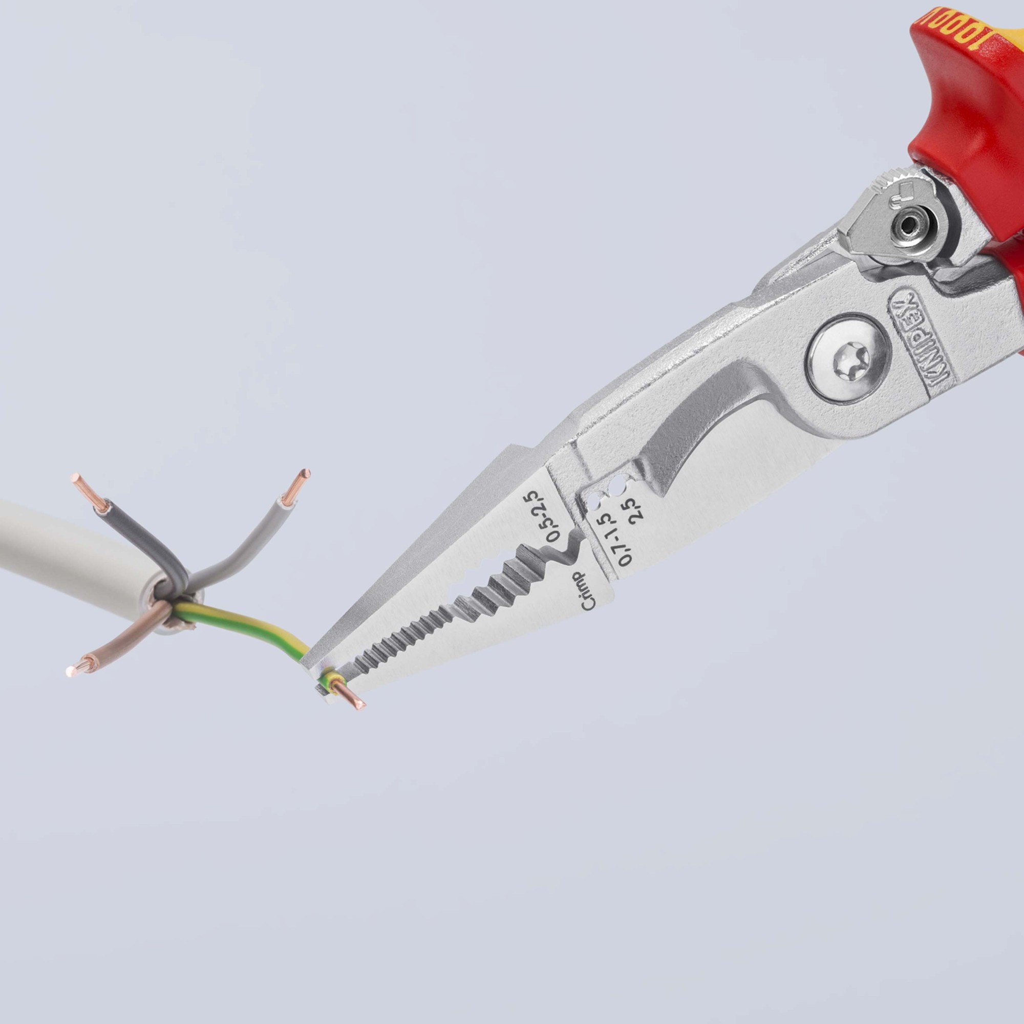 Knipex Alicate multifunción para instaladores con mangos bicomponentes aislados 200 mm