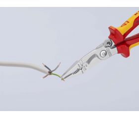 Knipex Alicate multifunción para instaladores con mangos bicomponentes aislados 200 mm
