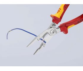 Knipex Alicate multifunción para instaladores con mangos bicomponentes aislados 200 mm