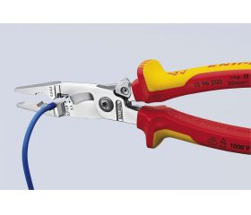Knipex Alicate multifunción para instaladores con mangos bicomponentes aislados 200 mm
