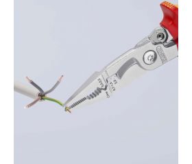 Knipex Alicate multifunción para instaladores con mangos bicomponentes aislados 200 mm
