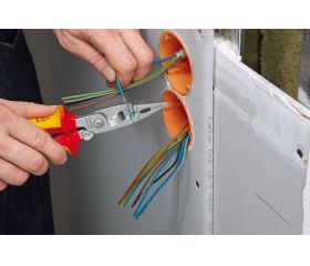 Knipex Alicate multifunción para instaladores con mangos bicomponentes aislados 200 mm