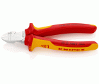 Knipex Alicate de corte diagonal con pelacables con mangos bicomponentes aislados