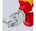 Knipex Alicate de corte diagonal con pelacables con mangos bicomponentes aislados 160 mm
