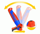 Knipex Pelacables con carraca y guía deslizamiento